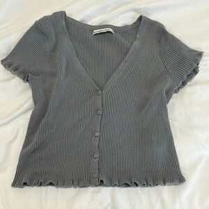 Abercrombie & Fitch Gray Button Down Shirt